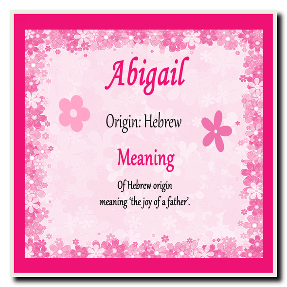 Abigail Name Meaning Coaster