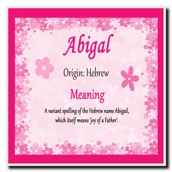 Abigal Name Meaning Coaster