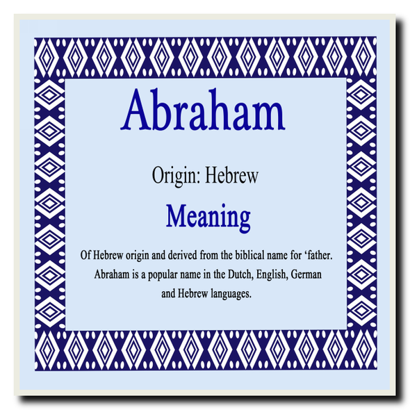 Abraham Name Meaning Coaster