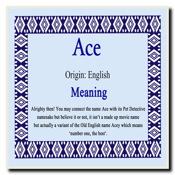 Ace Name Meaning Coaster