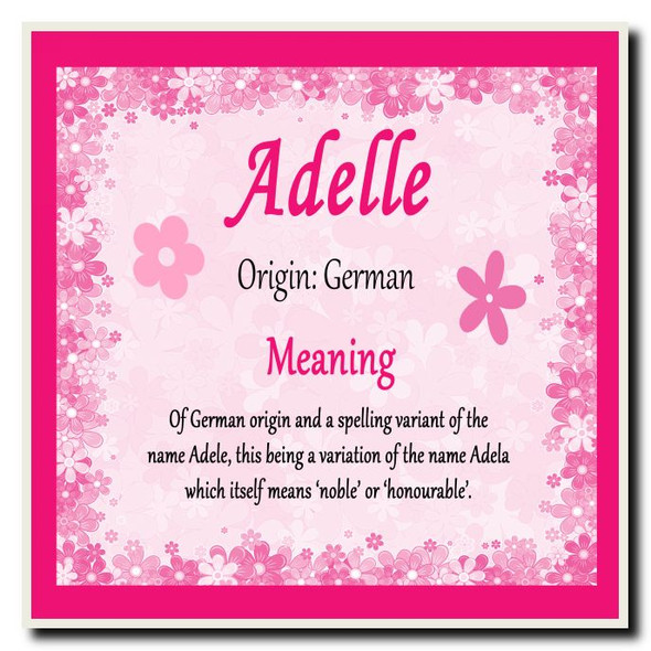Adelle Name Meaning Coaster