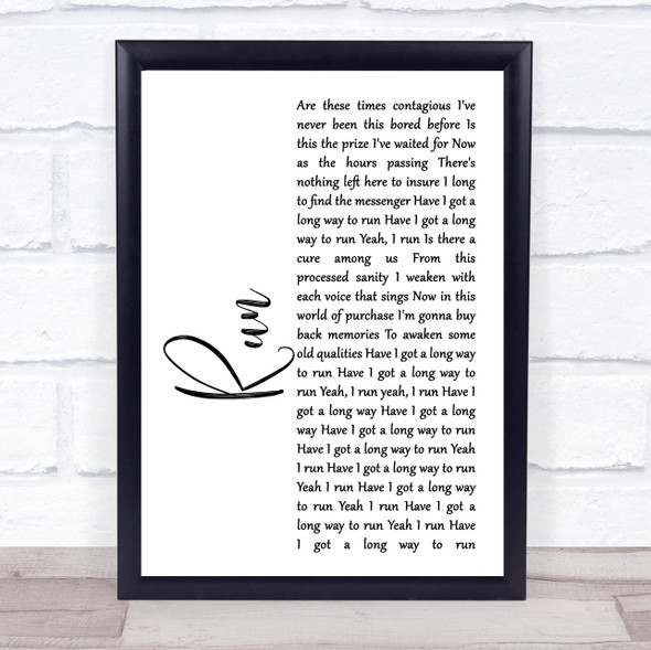 Ed Roland Collective Soul Run White Script Song Lyric Music Gift Poster Print