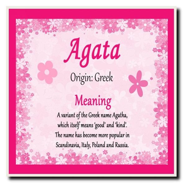 Agata Name Meaning Coaster