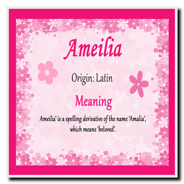 Ameilia Name Meaning Coaster