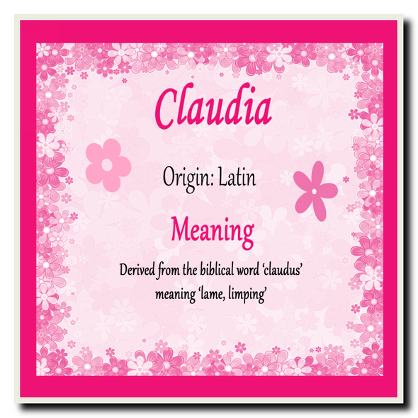 Claudia Name Meaning Coaster