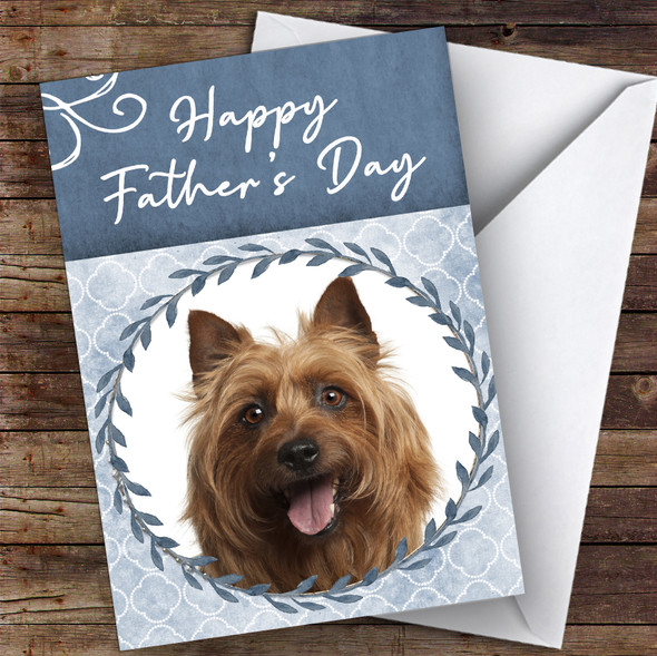 Australian Terrier Dog Traditional Animal Customised Father's Day Card