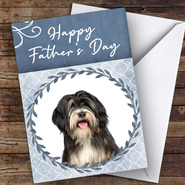 Tibetan Terrier Dog Traditional Animal Customised Father's Day Card