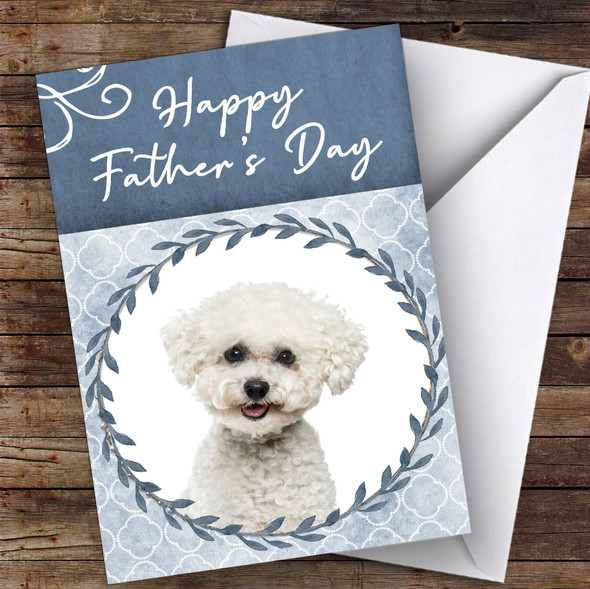 Bichon Frise Dog Traditional Animal Customised Father's Day Card