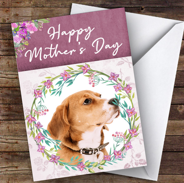 English Foxhound Dog Traditional Animal Customised Mother's Day Card