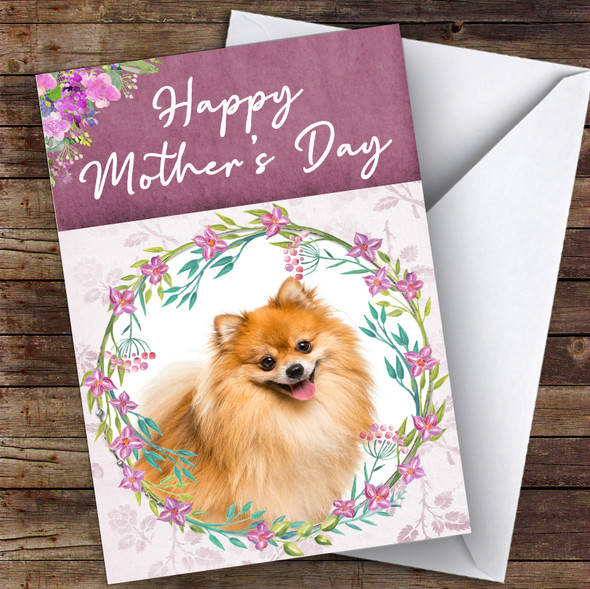 Pomeranian Dog Traditional Animal Customised Mother's Day Card