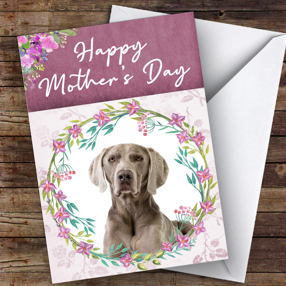 Weimaraner Dog Traditional Animal Customised Mother's Day Card