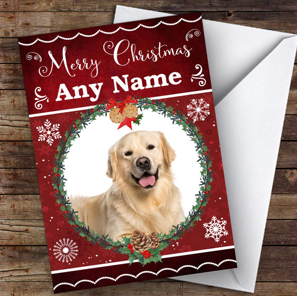 Golden Retriever Dog Traditional Animal Customised Christmas Card