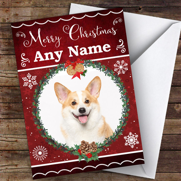 Welsh Corgi Dog Traditional Animal Customised Christmas Card