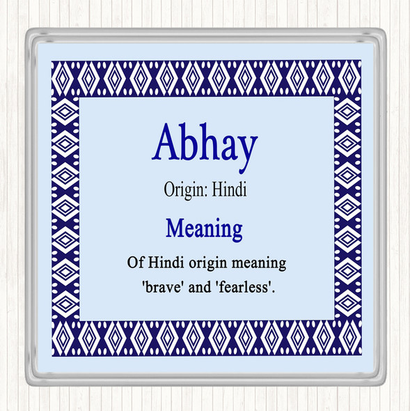 Abhay Name Meaning Coaster Party Animal Print