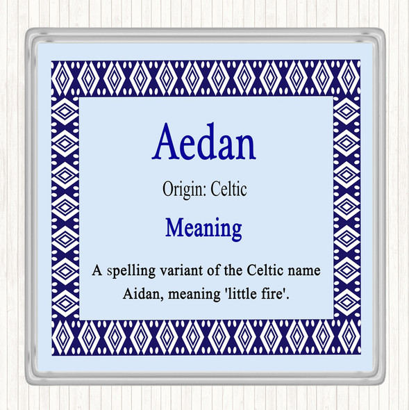 Aedan Name Meaning Coaster Blue