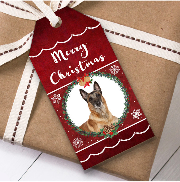 Belgian Shepherd Malinois Dog Christmas Gift Tags