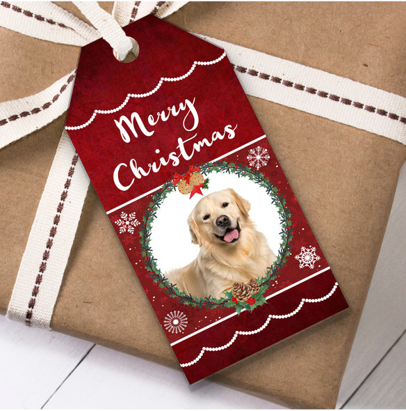 Golden Retriever Dog Christmas Gift Tags