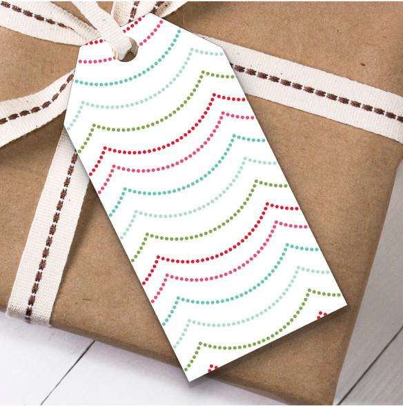 Pink Green Garland Christmas Gift Tags