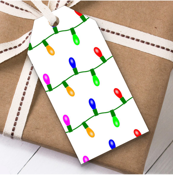 Strings Of Light Christmas Gift Tags