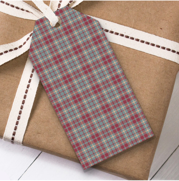 Red Blue Tartan Christmas Gift Tags