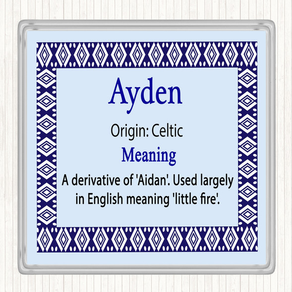Ayden Name Meaning Coaster Blue