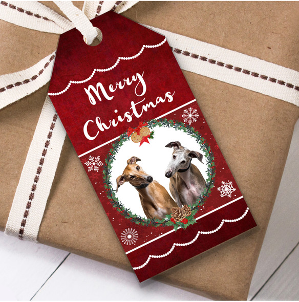 Greyhound Dog Christmas Gift Tags