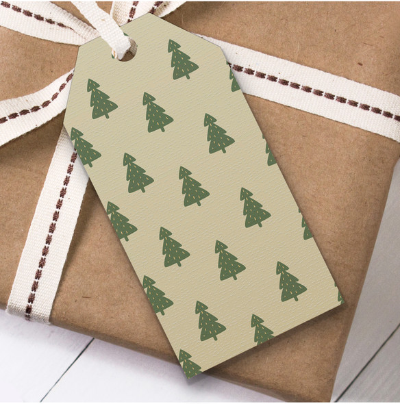 Green Trees Christmas Gift Tags
