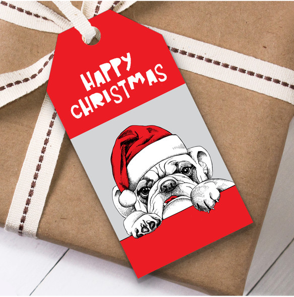 Peeking Dog Christmas Gift Tags