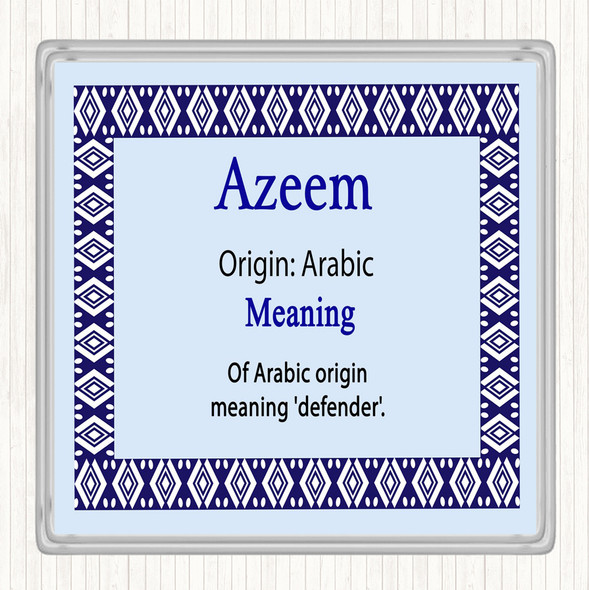 Azeem Name Meaning Coaster Blue