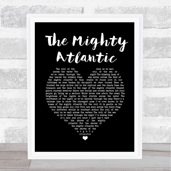 Runrig The Mighty Atlantic Black Heart Song Lyric Quote Print