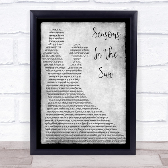 Westlife Seasons In The Sun Grey Song Lyric Man Lady Dancing Quote Quote Print