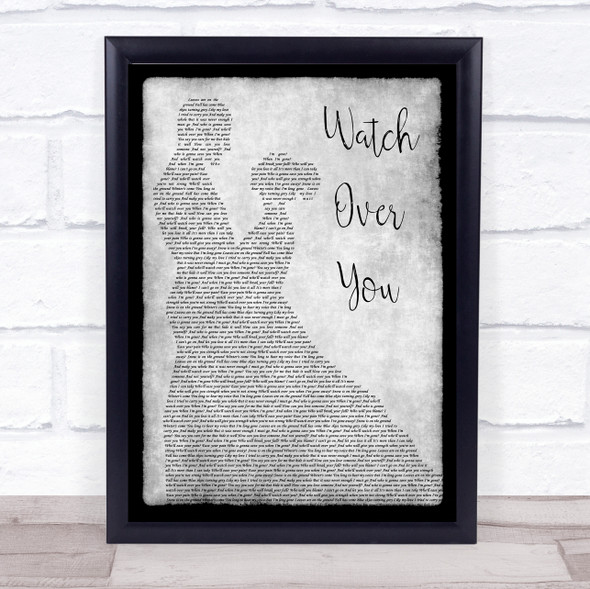 Alter Bridge Watch Over You Man Lady Dancing Grey Song Lyric Quote Quote Print