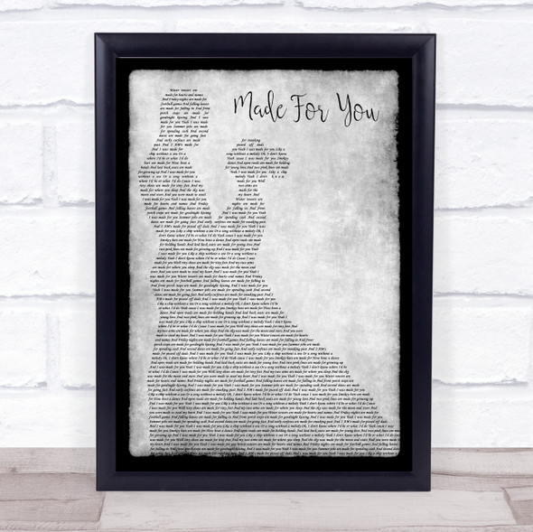 Jake Owen Made For You Man Lady Dancing Grey Song Lyric Quote Quote Print