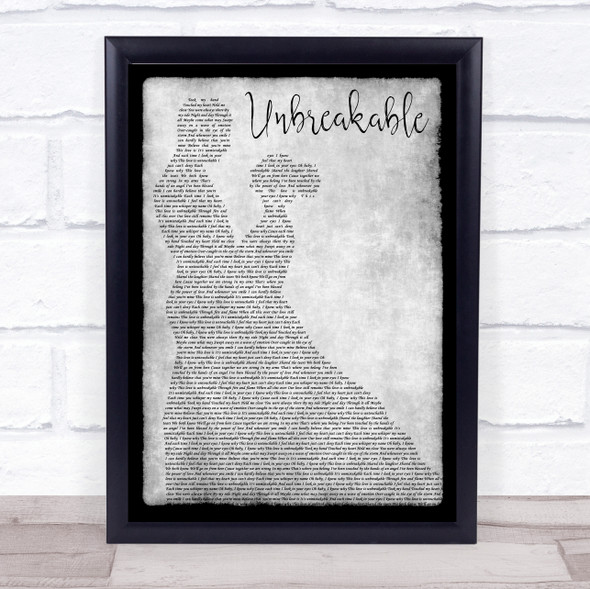 Westlife Unbreakable Man Lady Dancing Grey Song Lyric Quote Quote Print