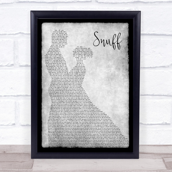 Slipknot Snuff Man Lady Dancing Grey Song Lyric Quote Quote Print