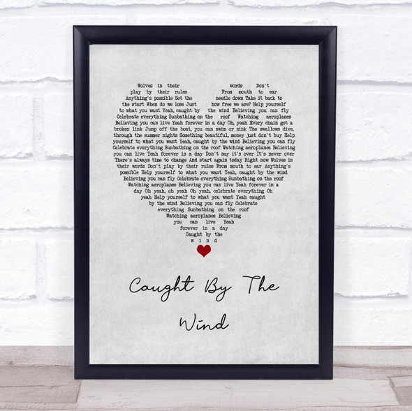 Stereophonics Caught By The Wind Grey Heart Song Lyric Quote Print