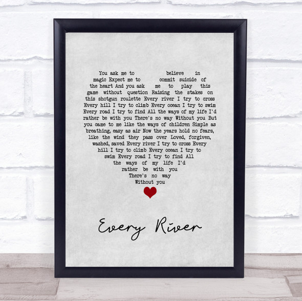 Runrig Every River Grey Heart Song Lyric Quote Print