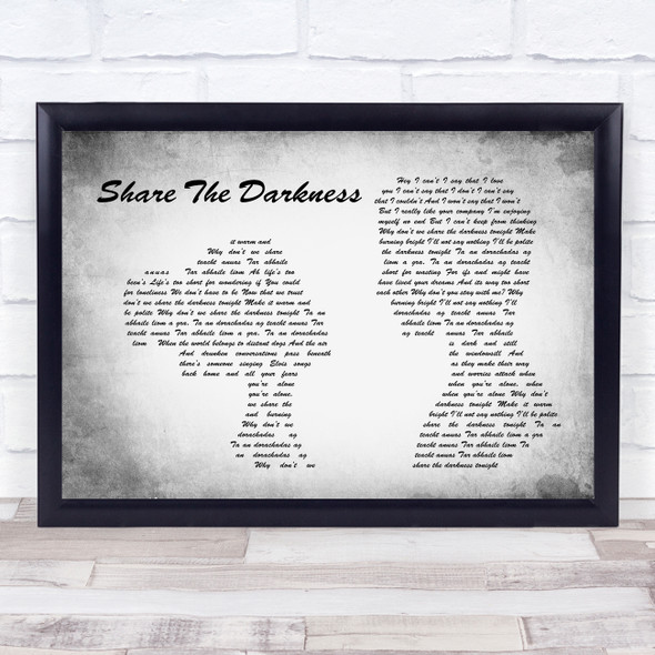 The Saw Doctors Share The Darkness Man Lady Couple Grey Song Lyric Quote Quote Print