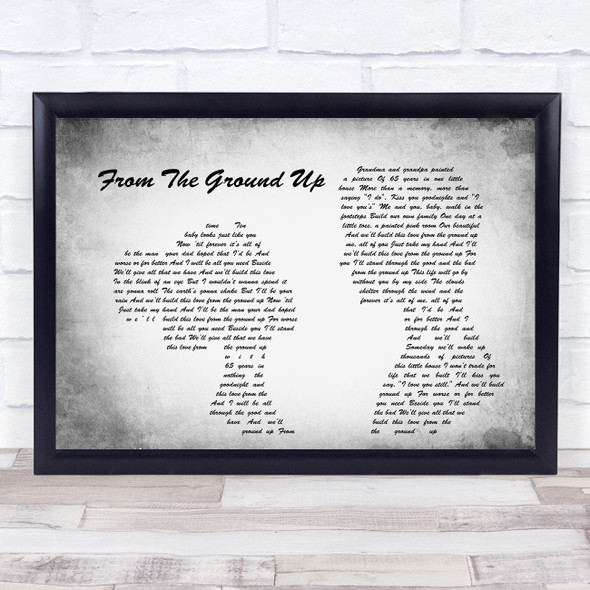 Dan + Shay From The Ground Up Man Lady Couple Grey Song Lyric Quote Quote Print