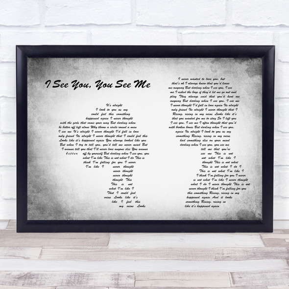 The Magic Numbers I See You, You See Me Man Lady Couple Grey Song Lyric Quote Print