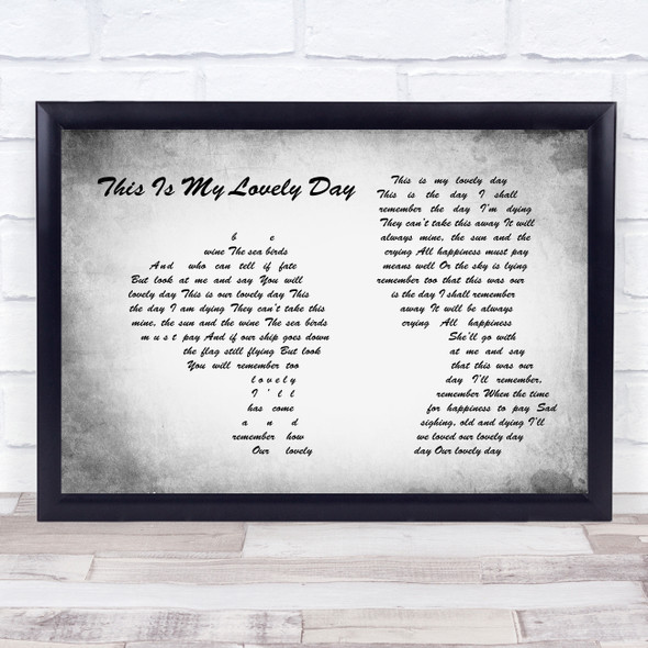 Frank Sinatra This Is My Lovely Day Man Lady Couple Grey Song Lyric Quote Print