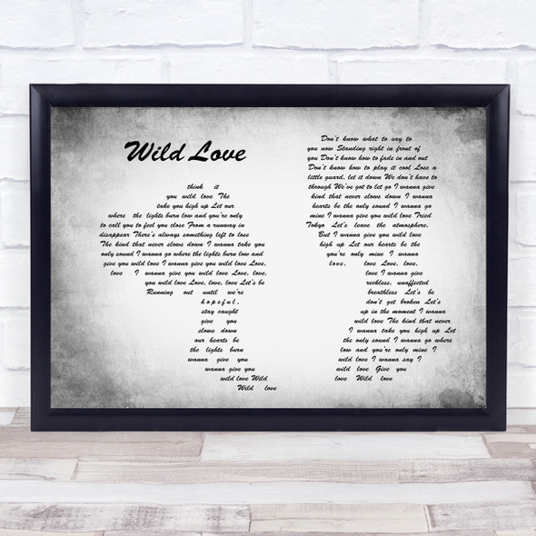 James Bay Wild Love Man Lady Couple Grey Song Lyric Quote Quote Print