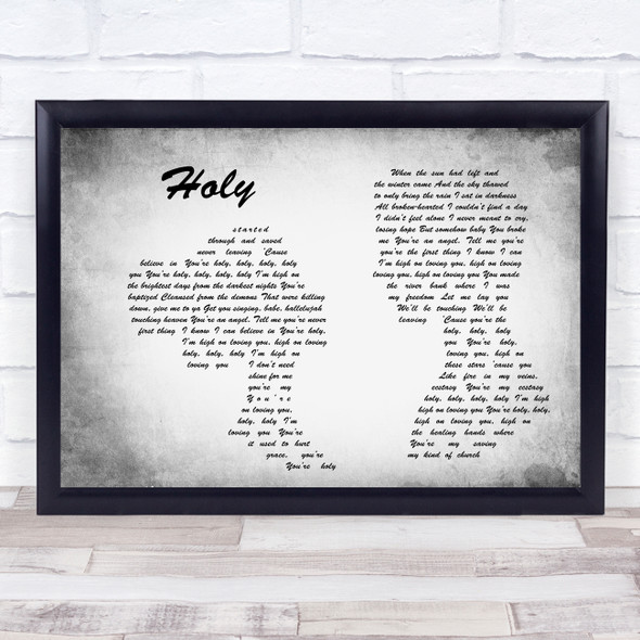 Florida Georgia Line Holy Man Lady Couple Grey Song Lyric Quote Quote Print