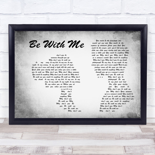 Old Dominion Be with Me Grey Man Lady Couple Song Lyric Quote Print