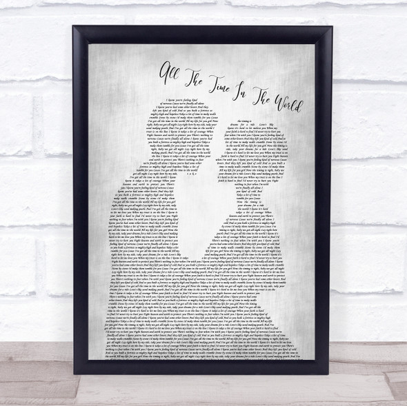 Boyzone All The Time In The World Man Lady Bride Groom Wedding Grey Song Quote Print