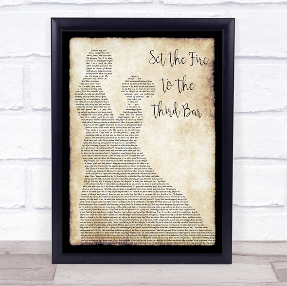 Snow Patrol Set The Fire To The Third Bar Man Lady Dancing Song Lyric Quote Music Framed Print