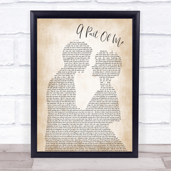 Neck Deep A Part Of Me Man Lady Bride Groom Wedding Song Lyric Quote Music Framed Print