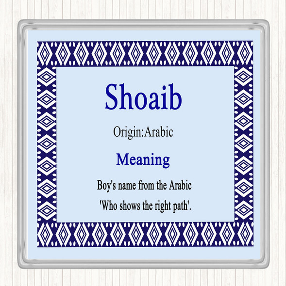 Shoaib Name Meaning Coaster Blue