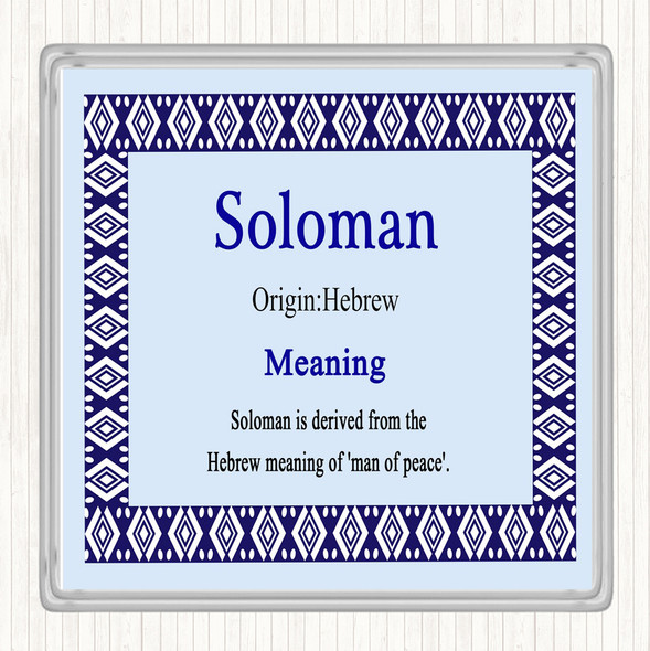 Soloman Name Meaning Coaster Blue