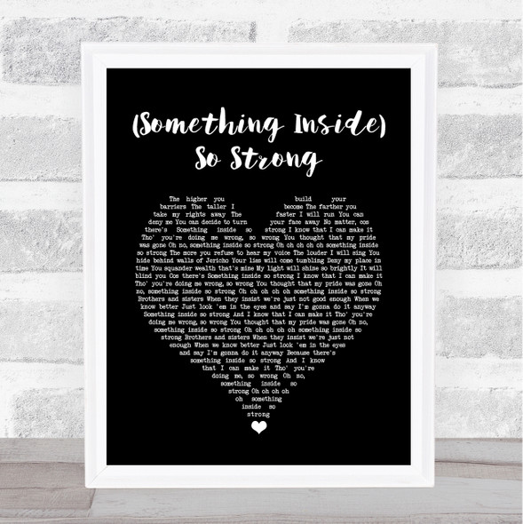 Labi Siffre (Something Inside) So Strong Black Heart Song Lyric Quote Music Framed Print